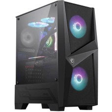 Корпус MSI Корпус MAG FORGE 100R Mid-Tower, ATX, 2xUSB 3.2, Audio I/O, 2x120mm ARGB Fan, 1x120mm black Fan, 6-ch Light controller, Front metal MESH, Up to 330mm GPU, Tempered Glass (676407)