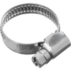 СИБРТЕХ Хомуты нержавеющая сталь, Стандартное болтовое крепление 16-27 мм, 100 штук в упаковке, ширина 9 мм 47579