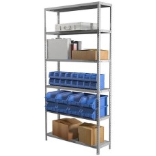 ПРАКТИК Стеллаж MS пол.:6 единая 2200x1000x300мм серый (S24199173602)