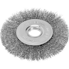 СИБРТЕХ Щетка для УШМ, 125 мм, посадка 22.2 мм, плоская, витая проволока 746567