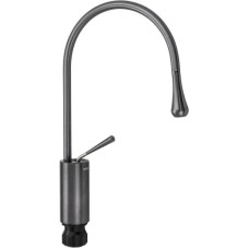 BRIMIX - Смеситель для кухни и раковины , боковой, Г - образный излив , из алюминия, шаровый , цвет ГРАФИТ . 82217