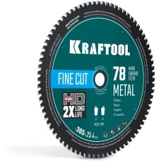 KRAFTOOL Metal Cut 305 х 25.4 мм, 78Т, диск пильный по металлу и стали (36954-305-25.4-78)