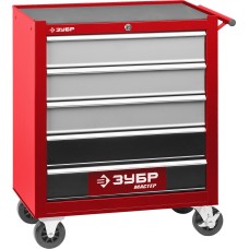 ЗУБР 680 х 330 х 770 мм, инструментальная тележка с 5 ящиками (38905-5)