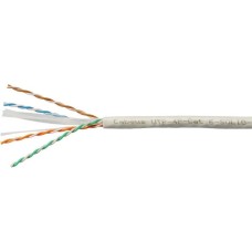 CABEUS Кабель информационный UTP-4P-CAT.6-SOLID-GY кат.6 U/UTP 4 пары PVC внутренний 305м серый