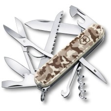 VICTORINOX Нож перочинный Huntsman (1.3713.941) 91мм 15функц. камуфляж пустыни карт.коробка