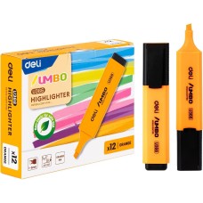 DELI Текстовыделитель EU366-OR Jumbo скошенный пиш. наконечник 1-5мм оранжевый