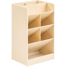 DELI Органайзер настольный 8939WHITE 120х91х205мм белый пластик