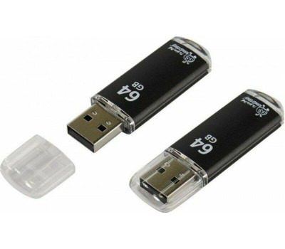 USB флеш SMARTBUY (SB64GBVC-K) 64GB V-CUT BLACK