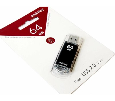 USB флеш SMARTBUY (SB64GBVC-K) 64GB V-CUT BLACK