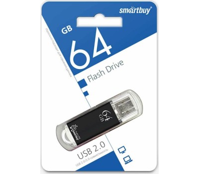 USB флеш SMARTBUY (SB64GBVC-K) 64GB V-CUT BLACK