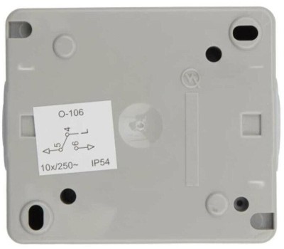 KRANZ (KR-78-0608) ВЫКЛЮЧАТЕЛЬ ОДНОКЛАВИШНЫЙ INDUSTRIAL IP54, О/У, СЕРЫЙ