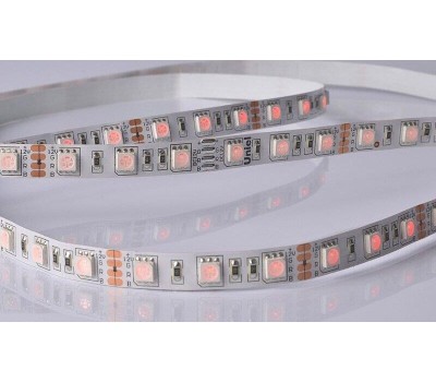 Светодиодная лента UNIEL (UL-00004375) ULS-M25-5050-60LED/m-10mm-IP20-DC12V-14,4W/m-5M-RGB PROFI катушка в герметичной упаковке