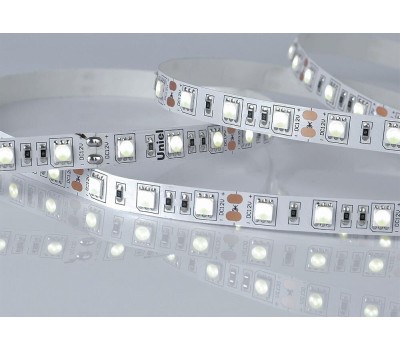 Светодиодная лента UNIEL (UL-00004375) ULS-M25-5050-60LED/m-10mm-IP20-DC12V-14,4W/m-5M-RGB PROFI катушка в герметичной упаковке