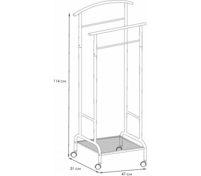 Вешалка напольная ЗМИ Римини 2М костюмная Белая ВКР2М Б