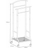 Вешалка напольная ЗМИ Римини 2М костюмная Белая ВКР2М Б