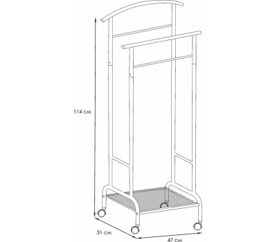 Вешалка напольная ЗМИ Римини 2М костюмная Белая ВКР2М Б