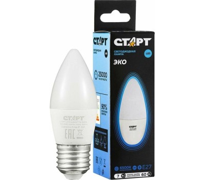 Лампа СТАРТ LEDCANDLEE27 7W 65 WS