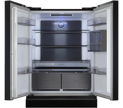 Холодильник Hyundai CM55043F 3-хкамерн. черный стекло инвертер (CM55043F ЧЕРНОЕ СТЕКЛО)