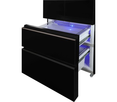 Холодильник Hyundai CM55043F 3-хкамерн. черный стекло инвертер (CM55043F ЧЕРНОЕ СТЕКЛО)