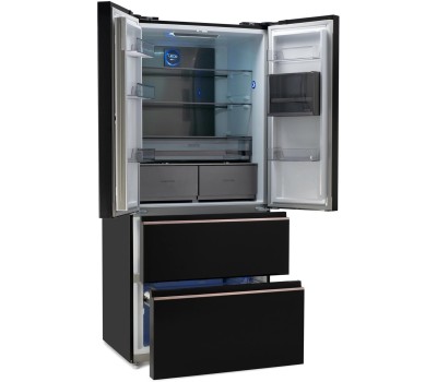 Холодильник Hyundai CM55043F 3-хкамерн. черный стекло инвертер (CM55043F ЧЕРНОЕ СТЕКЛО)