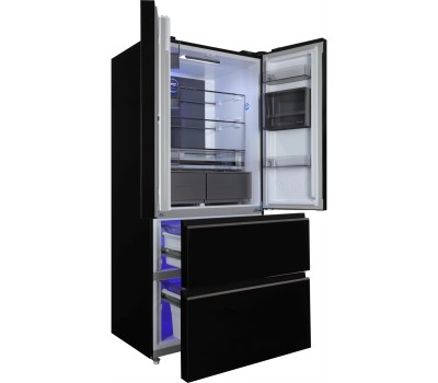 Холодильник Hyundai CM55043F 3-хкамерн. черный стекло инвертер (CM55043F ЧЕРНОЕ СТЕКЛО)