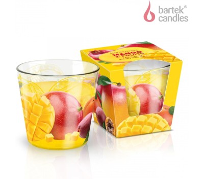 Свеча BARTEK Манго и фрукты (Mango & Fruits) 115гр в стакане