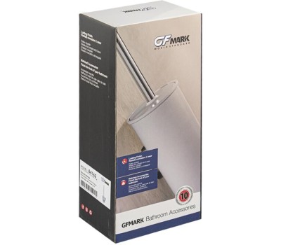 Аксессуары для ванной комнаты GFMARK 84162 Ёрш для унитаза, стеклянный, с креплением к стене, на квадратном основаниии, цвет ХРОМ