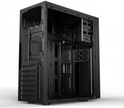 Корпус для ПК CBR Корпус ATX Miditower E185, без БП, 1*USB 3.0, 2*USB 2.0, HD Audio+Mic, Black [PCC-ATX-E185-USB31-USB22-WPSU]