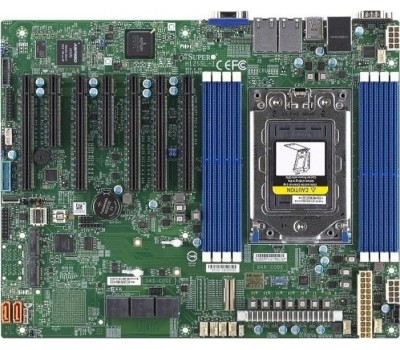 Материнская плата Supermicro MBD-H12SSL-i-B {ATX, 8 DIMM slots, 8 SATA3, 2 M.2, 8 SATA3 or 2 NVMe via single SlimSAS x8, 2 Gigabit Ethernet LAN Ports, ASPEED AST2500 BMC graphics, 7 PWM 4-pin Fans} OEM