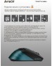 A4TECH Мышь беспроводная Fstyler FB35C, Bluetooth/Радио, оптическая, USB, 2000dpi, зеленый и черный [fb35c midnight green]