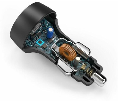 HAMA Автомобильное зарядное устройство H-210569, USB-A, 20Вт, 1.67A, черный [00210569]