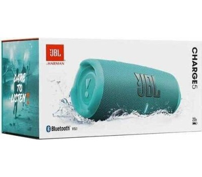 Колонка портативная JBL Колонка портативная Charge 5, 40Вт, бирюзовый [ charge5teal]