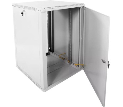 ЦМО Шкаф коммутационный ШРН-Эконом ШРН-Э-18.650.1 настенный, стальная передняя дверь, 18U, 600x930x650 мм