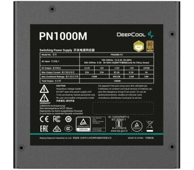 Блок питания DEEPCOOL Блок питания GamerStorm PN1000M Gen.5, 1000Вт, 80 PLUS GOLD, 135мм, черный, retail [r-pna00m-fc0b-wgeu]
