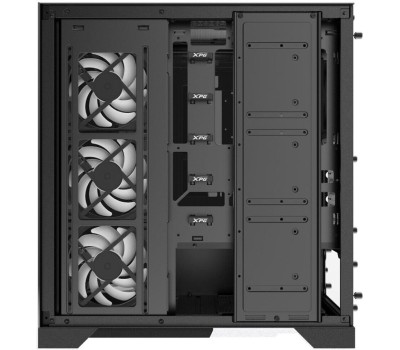Корпус для ПК XPG Корпус INVADER X BLACK (INVADERXMT-BKCWW) Mid-Tower Gaming ATX PC Case with Panoramic View, Tempered Glass Panels, and RGB Lighting Black