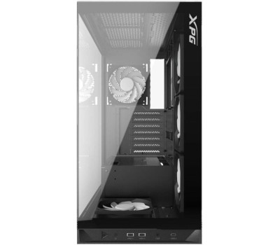 Корпус для ПК XPG Корпус INVADER X BLACK (INVADERXMT-BKCWW) Mid-Tower Gaming ATX PC Case with Panoramic View, Tempered Glass Panels, and RGB Lighting Black