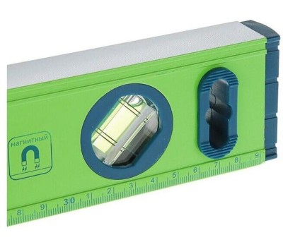 Уровень СИБРТЕХ Уровень алюминиевый УСМ-0,5-400, фрезерованный, 3 глазка, магнитный, 400 мм 34113