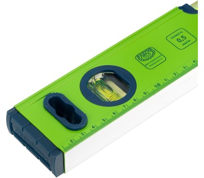 Уровень СИБРТЕХ Уровень алюминиевый УСМ-0,5-400, фрезерованный, 3 глазка, магнитный, 400 мм 34113