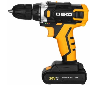 DEKO Аккумуляторная дрель-шуруповерт Banger 20V ONE+, 1x2.0Ач
