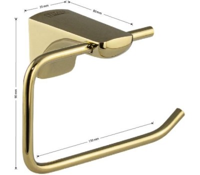 ТИТАН - Держатель туалетной бумаги, без экрана, цвет ЗОЛОТО. 77002-G