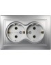 Розетка SMARTBUY (SBE-01s-16-S2-Z-c) Венера, 1-местная, серебро