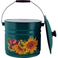 Ведро КМЗ 41215-223/6 эмал цил 10л с кр, с рис