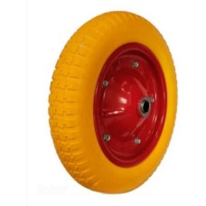 Колесо БТМ STANDART PU1301 размер 13*3,25-8 20/90мм диск сварной, пу желтый /уп.5шт 00-00029551