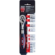 Набор головок AVS торцевых с аксессуарами 1/4