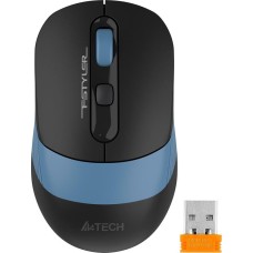 A4TECH Мышь беспроводная Fstyler FB10C, Bluetooth/Радио, оптическая, USB, 2000dpi, черный и синий [fb10c ash blue]