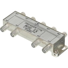 PREMIER Сплиттер антенный 4-828, F-TV(f) - F-TV(f), 75Ом, серебристый