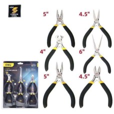 Мини-плоскогубцы DELI Набор мини-плоскогубцев DL103205-6 (6 предметов, прорезиненная ручка)