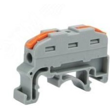 REXANT Клемма СМК 222-2521D проходная 1-полюсная на DIN-рейку (6-25 мм²) серая (30 шт/уп)