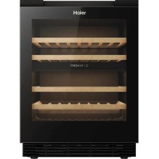HAIER Винный шкаф двухкамерный BIWC44GDAI вместимость: 44 бутылок, черный