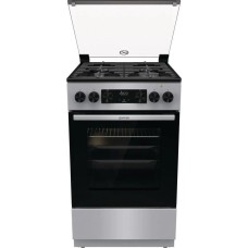 Плита газовая GORENJE Газовая плита GK5C41SF, электрическая духовка, стеклянная крышка, чугун, серый